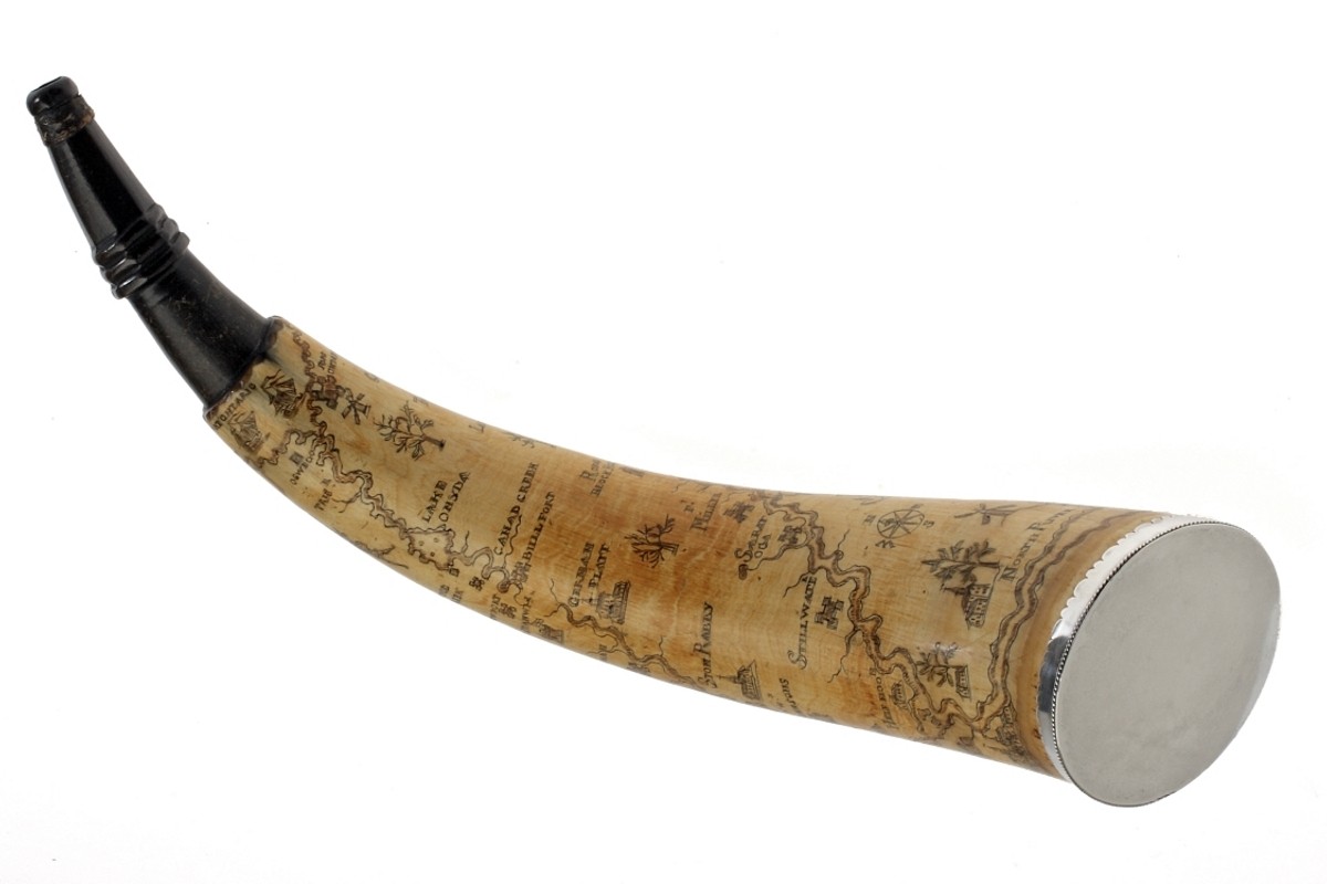 Powder horn, 1759. Gift of David Ross McCord, M6935, McCord Museum