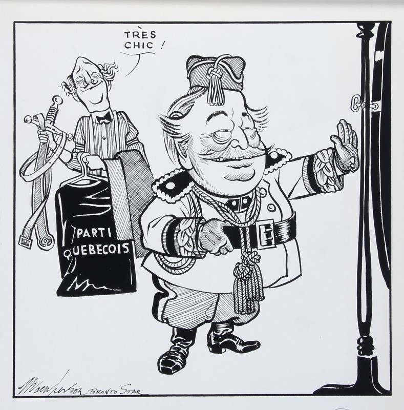 Duncan Macpherson, <i>Jacques Parizeau en costume de Mussolini</i>, 1991. Achat, grâce à la générosité de la Fondation R. Howard Webster et du Toronto Star, M2012.123.396 © Musée McCord