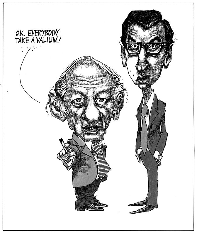 René Lévesque and Robert Bourassa, Montreal Gazette, November 16, 1976. Gift of Terry Mosher, P090‐A/50‐1004 © McCord Museum. 