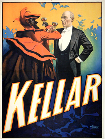 Kellar, Trinquer avec le diable, Strobridge Lithographing Co., 1899, M2014.128.299
