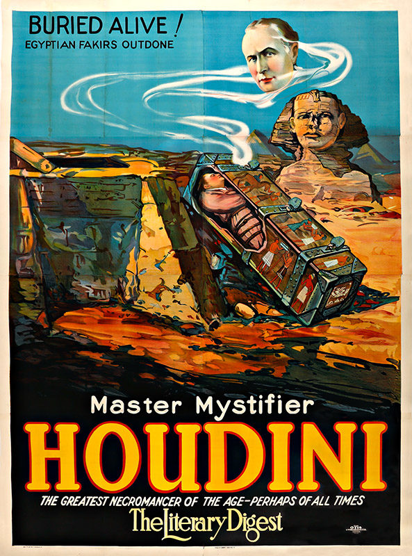 The Otis Lithograph Company, <i>Le maître mystificateur Houdini, le plus grand nécromancien de son époque, et peut-être de tous les temps</i>, 1926. Achat, grâce à la générosité de La Fondation Emmanuelle Gattuso, M2014.128.221 © Musée McCord
