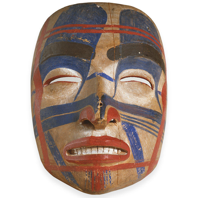 Artist unknown, Haida mask, 1800-1850, Collected by George Mercer Dawson in 1878. ME892.32.2 © McCord Museum